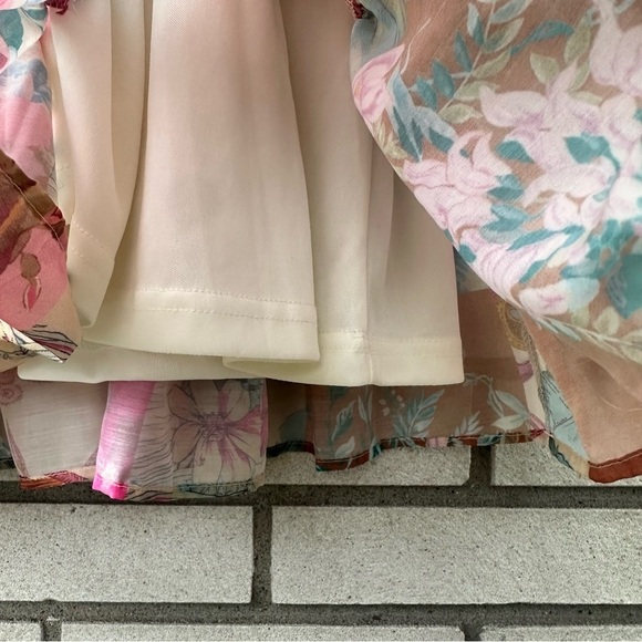 NWT The Sang Floral Botanical Drop Waist Patchwork Button Up Dress - Picture 10 of 13